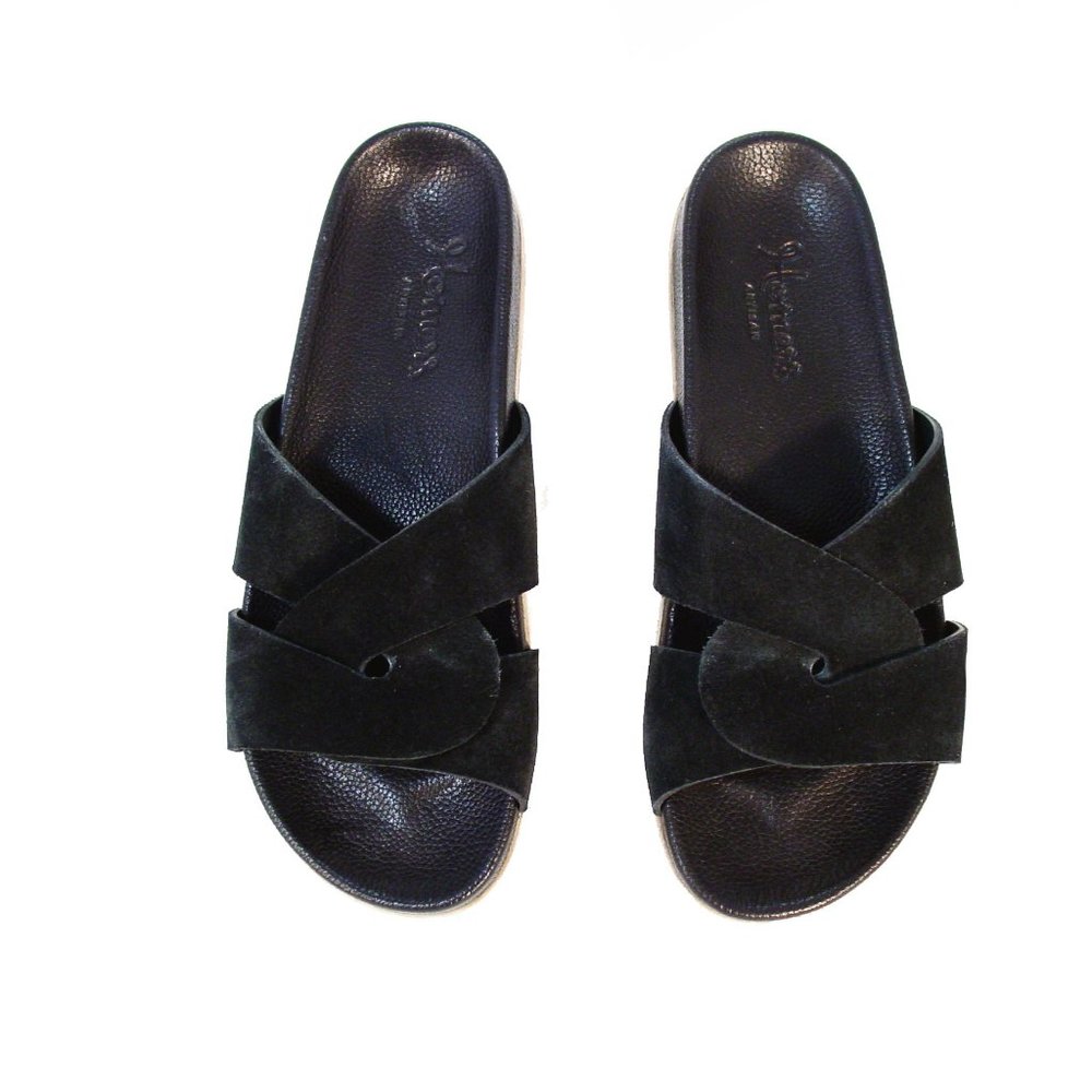 HOMERS ARTISAN $300 Platform Slide Sandals Women's 40/10 - Made in SPAIN - Picture 2 of 7